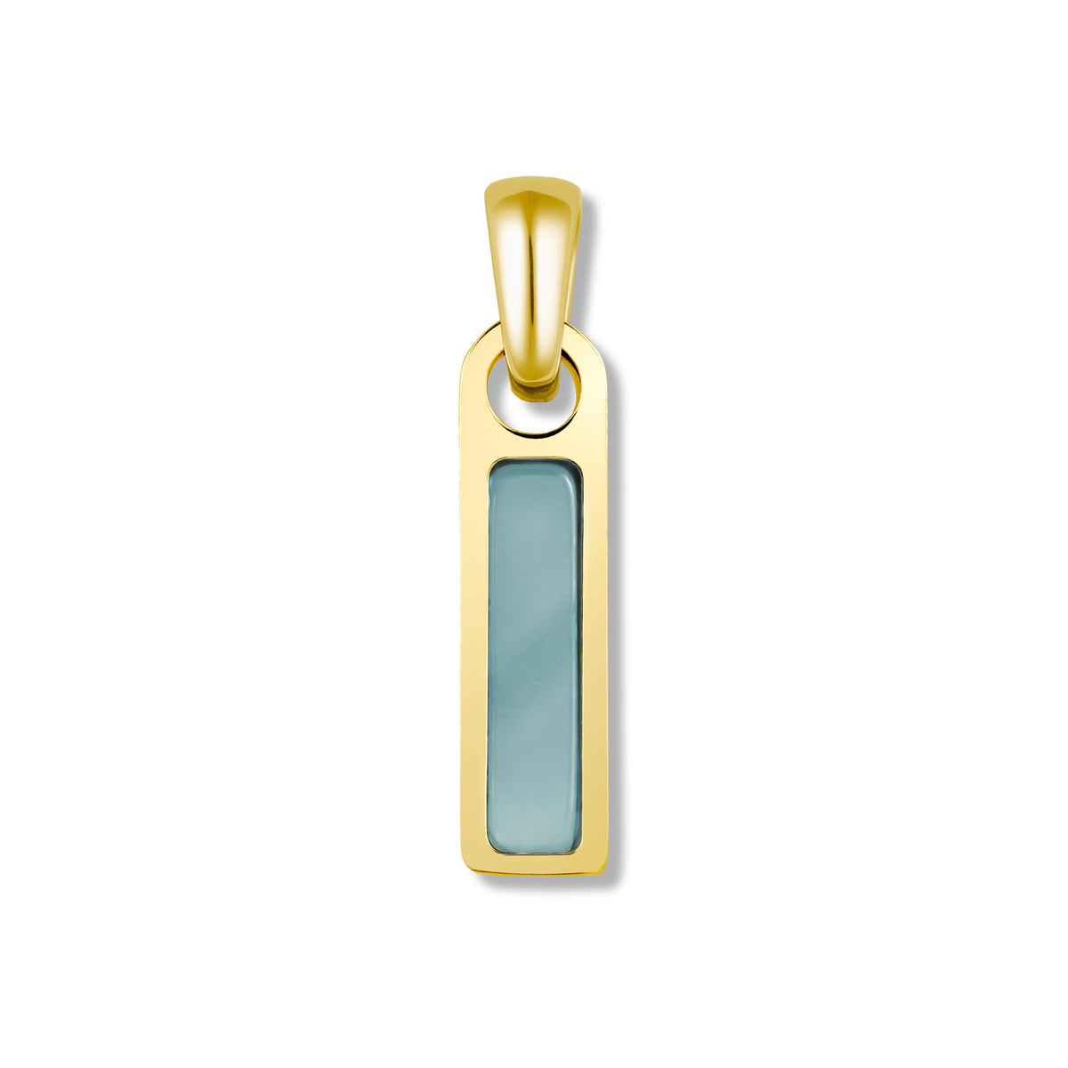 Birthstone Tag Pendant - 14K Gold