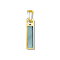 Birthstone Tag Pendant - 14K Gold