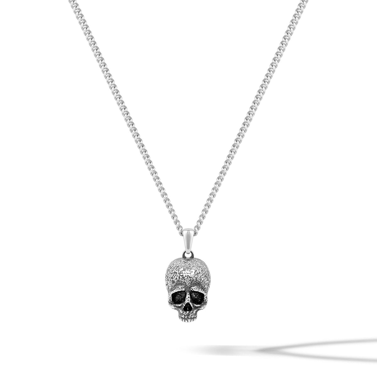 Collana con ciondolo a forma di teschio Memento Mori in argento sterling 925 massiccio, 24 x 18 mm - Italia Collana con ciondolo a forma di teschio Memento Mori in argento sterling 925 massiccio, 24 x 18 mm - Italia