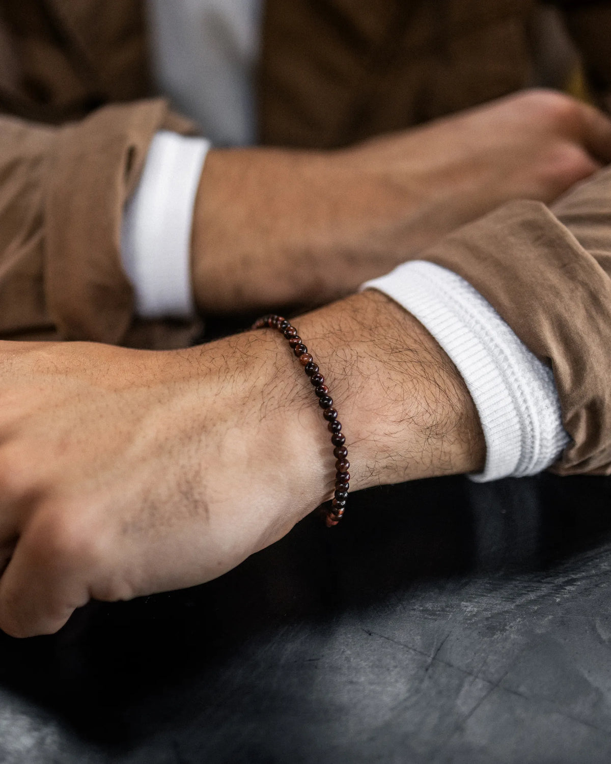 red tigers eye 4mm bracelet for men