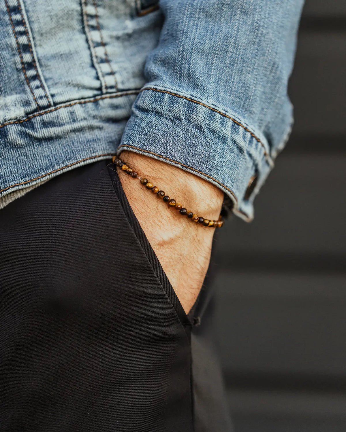 tigers eye 4mm bracelet for men