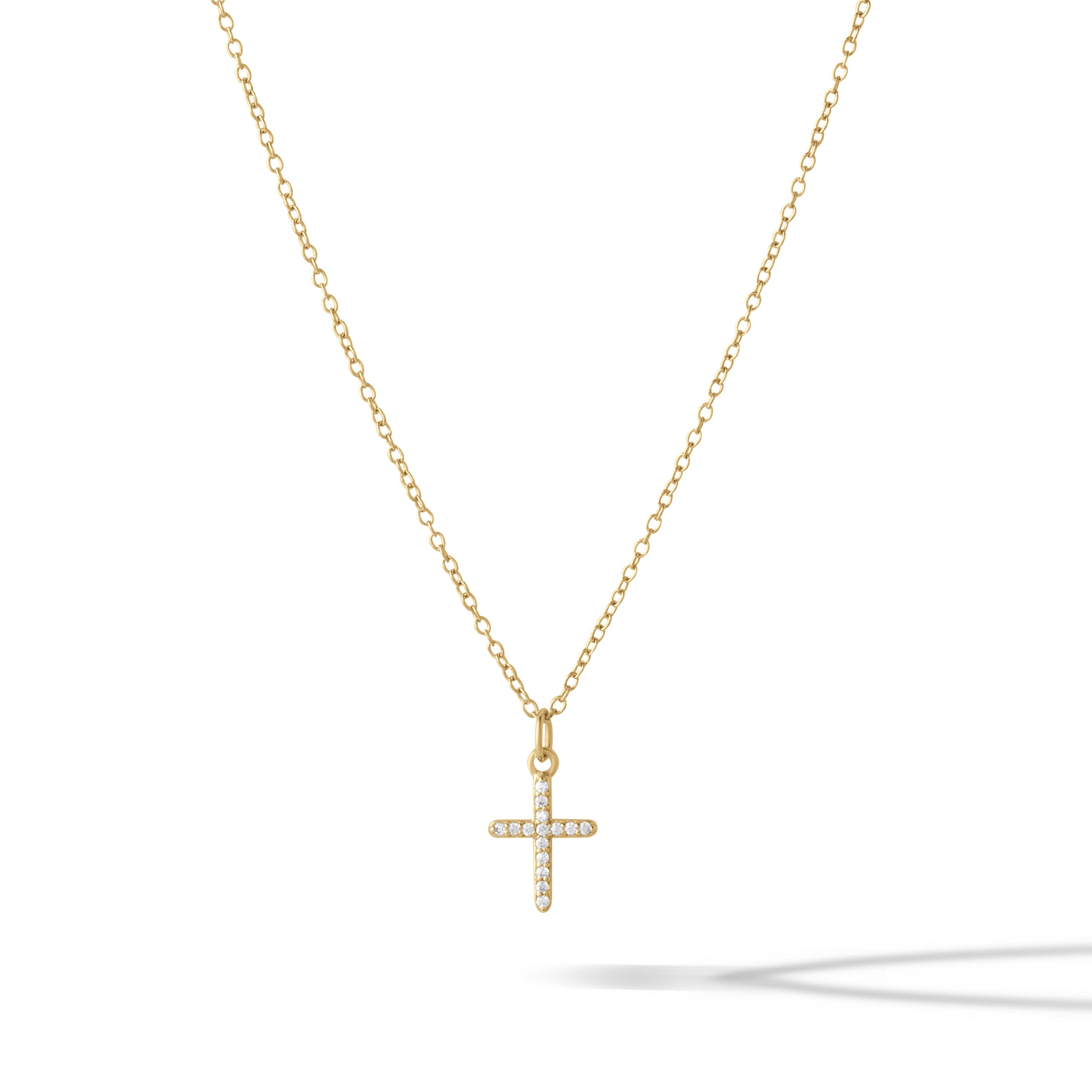 Women's Pavé Cross Necklace - Gold | Vincero Collective