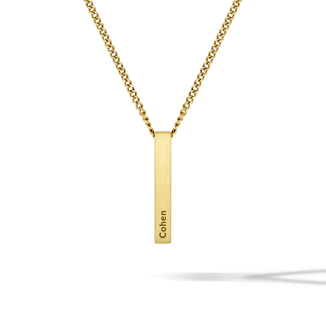 Pillar Pendant - 14K Gold