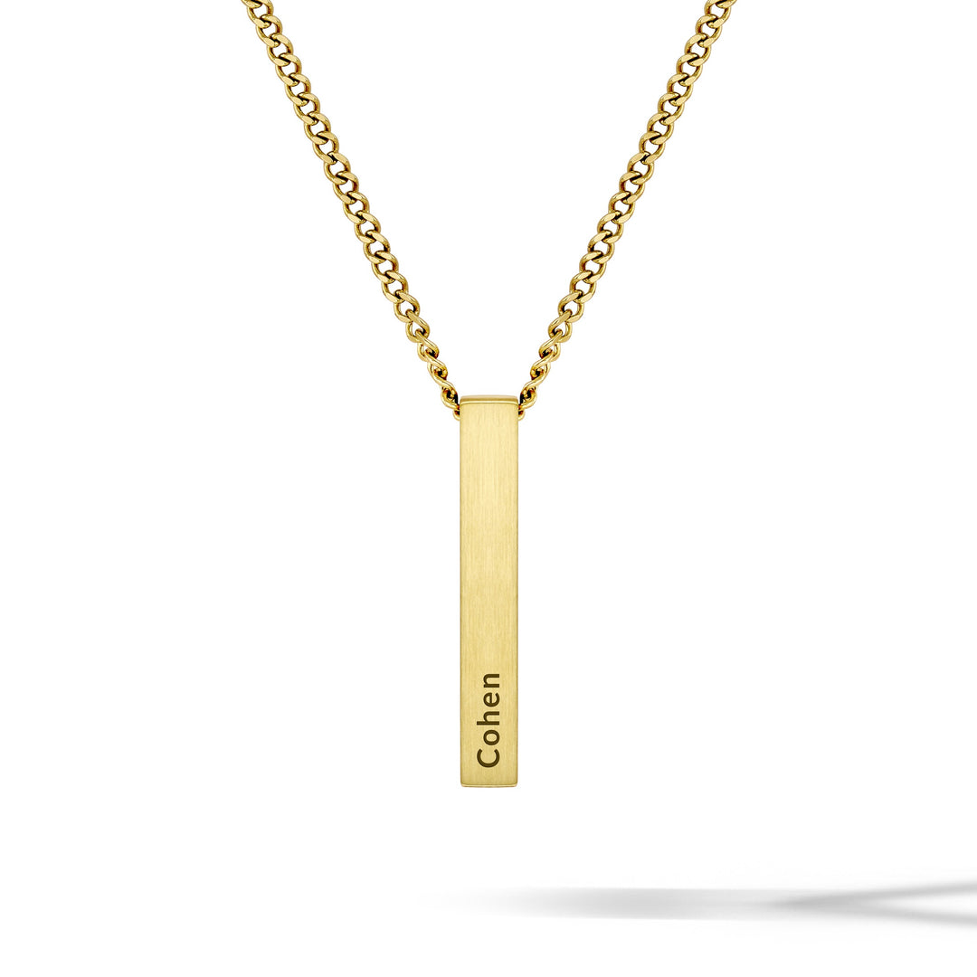 Pillar Pendant - 14K Gold