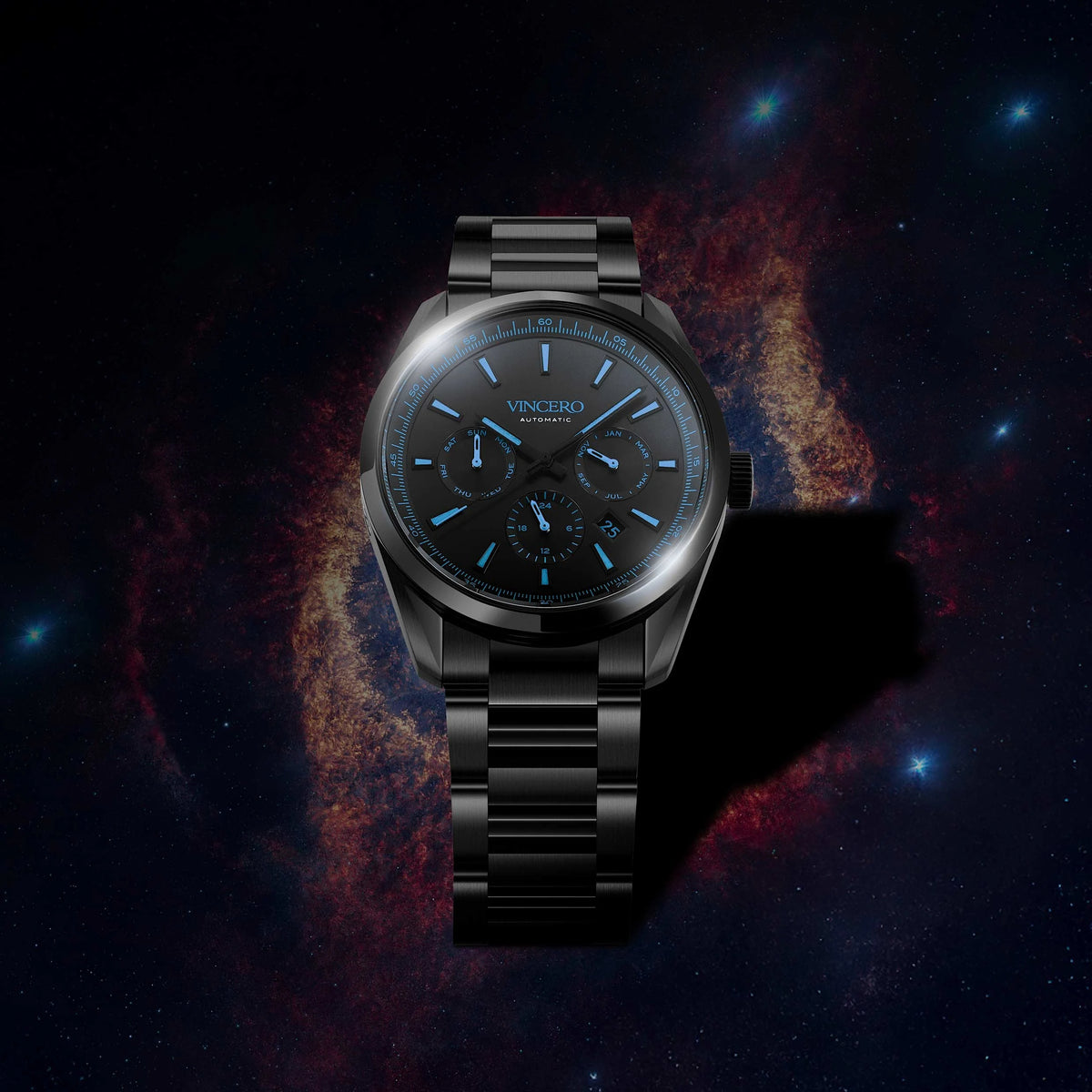 The Reserve Automatic - Sapphire Nebula | Vincero Collective The Reserve Automatic - Sapphire Nebula | Vincero Collective