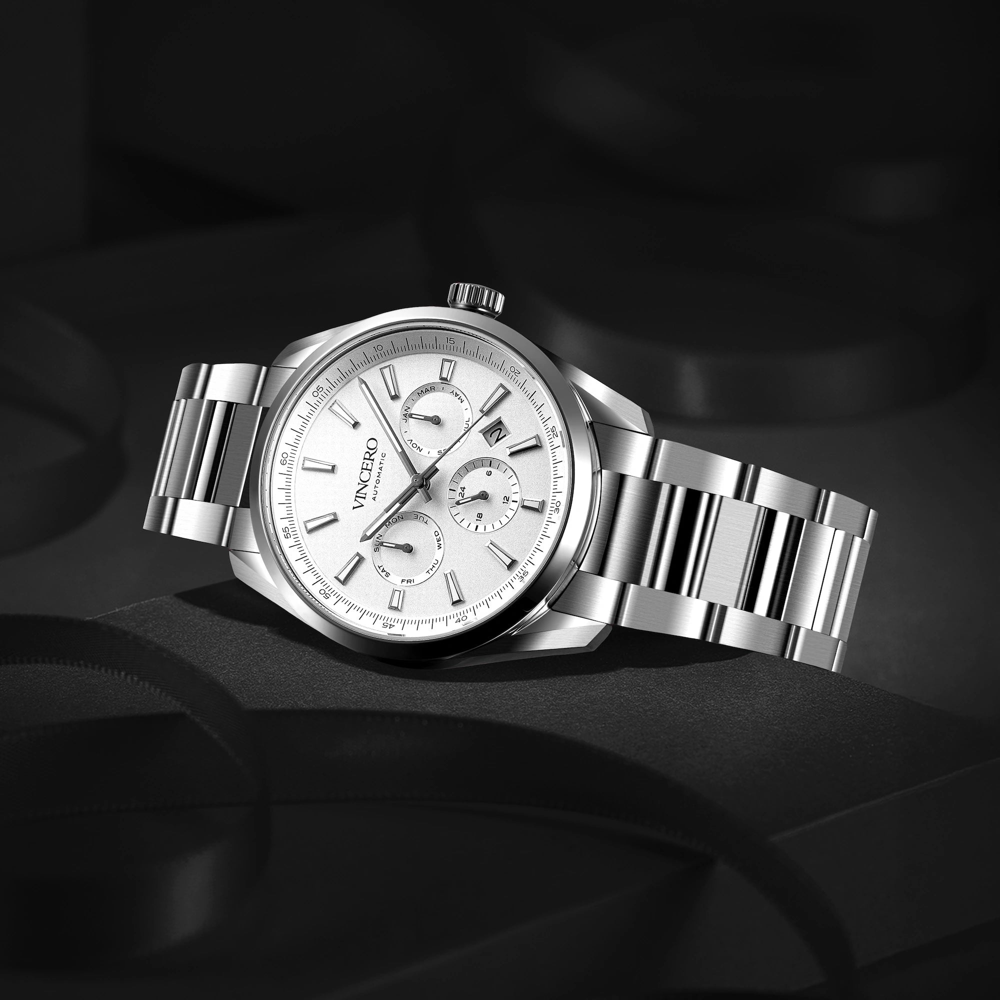 オリヴィSEC The Reserve Automatic - Gray/Silver | Vincero Collective