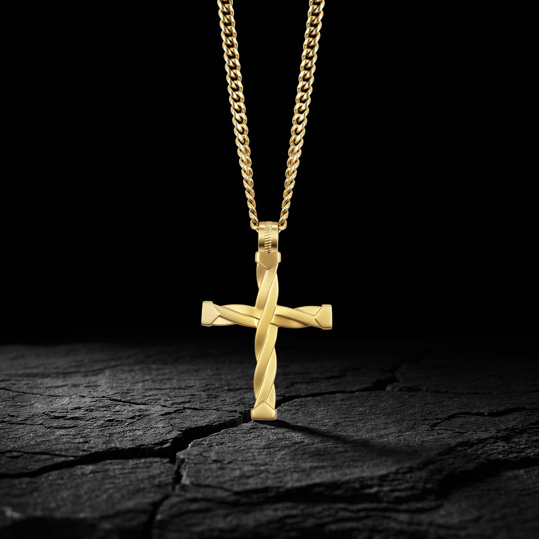 Twisted Cross - 14K Gold