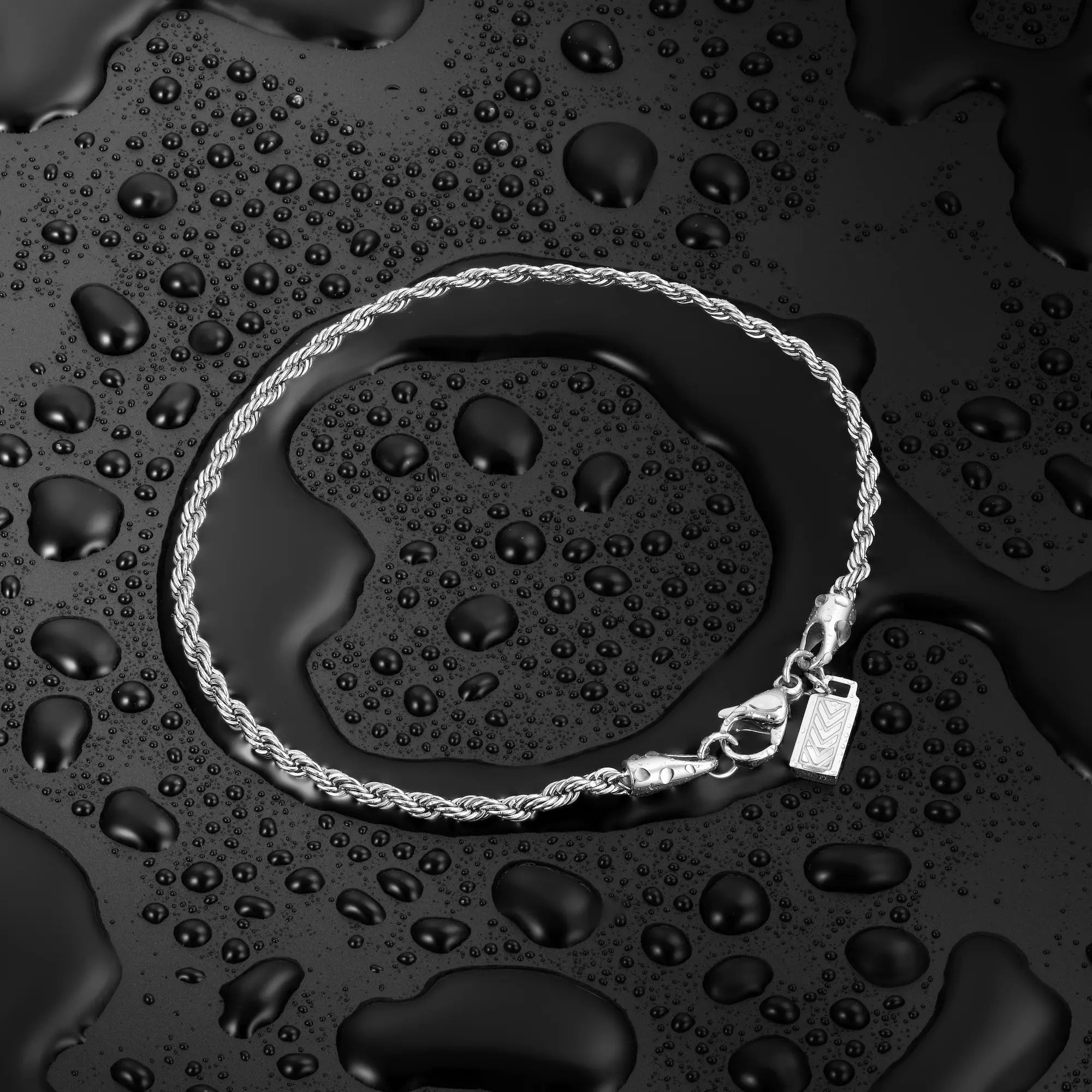 Men's 2.5mm Rope Chain Bracelet - Silver | Vincero Collective