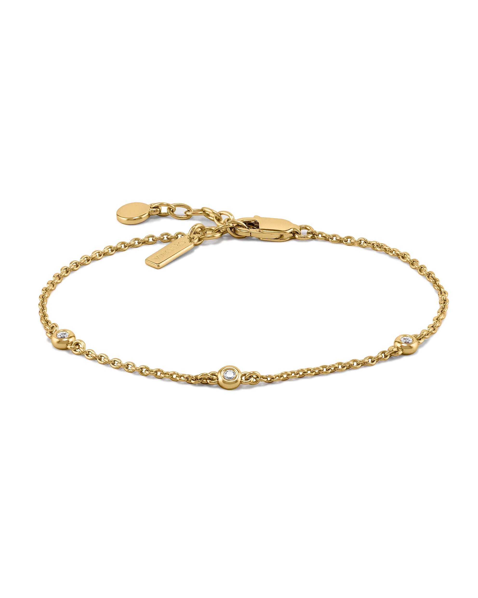 The Sapphire Trio Bracelet Gold Vincero Collective