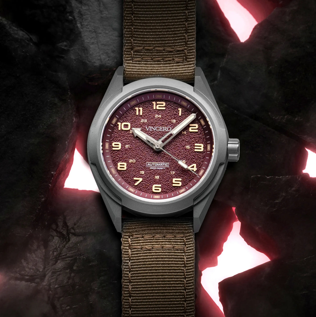 Scout titanium watch with canvas strap
