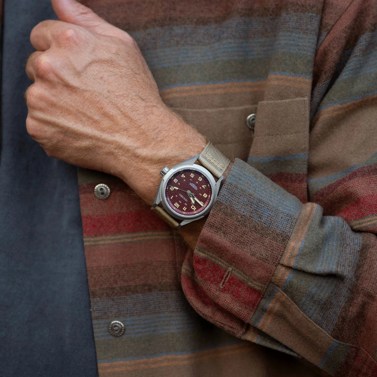 Scout titanium watch with canvas strap