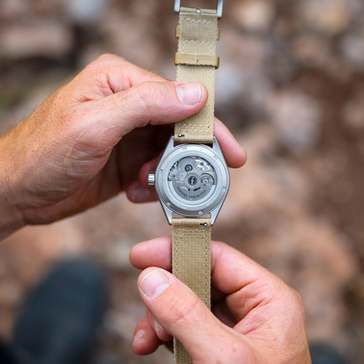 Scout titanium watch caseback