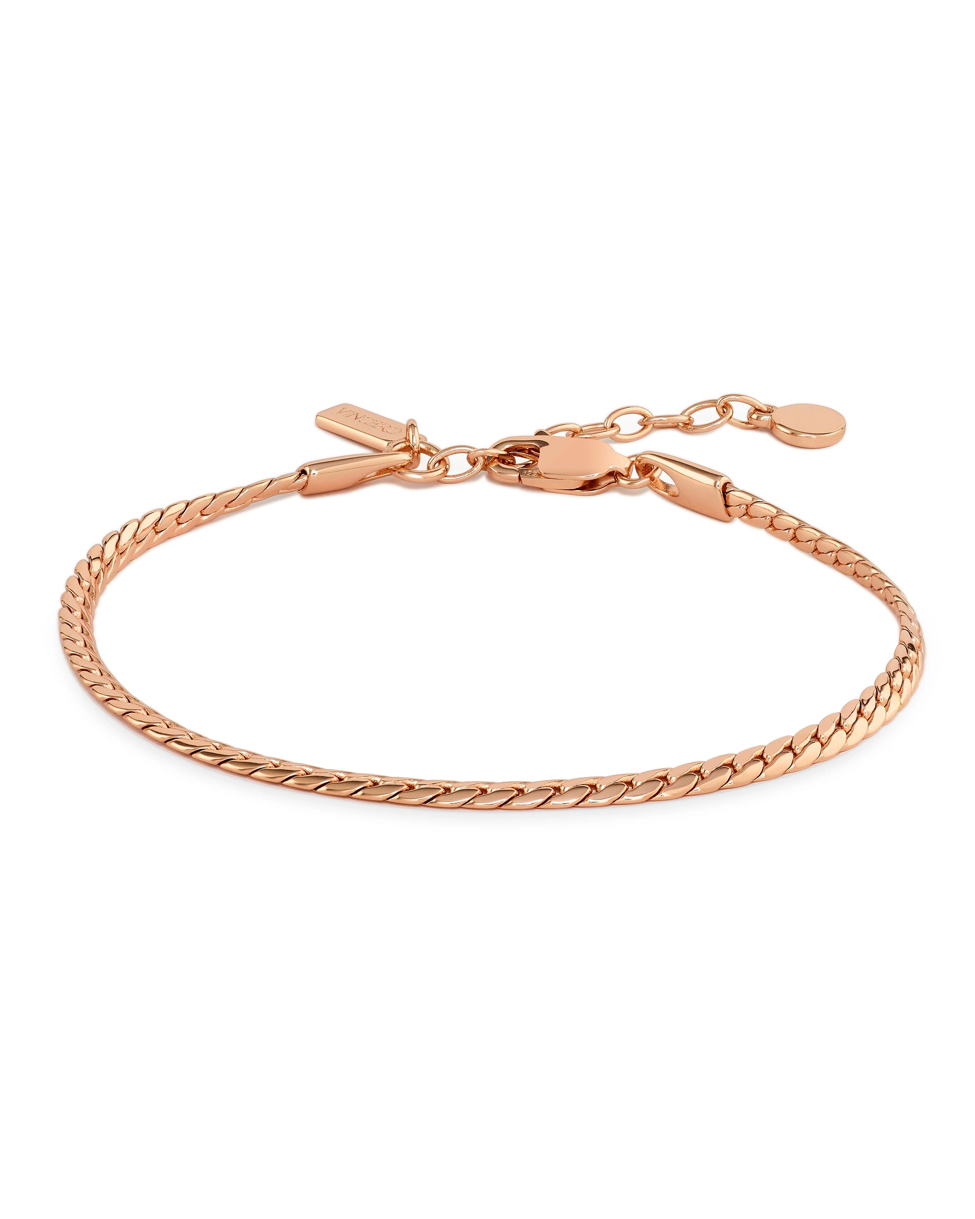 Rose gold chain bracelet 2025 womens