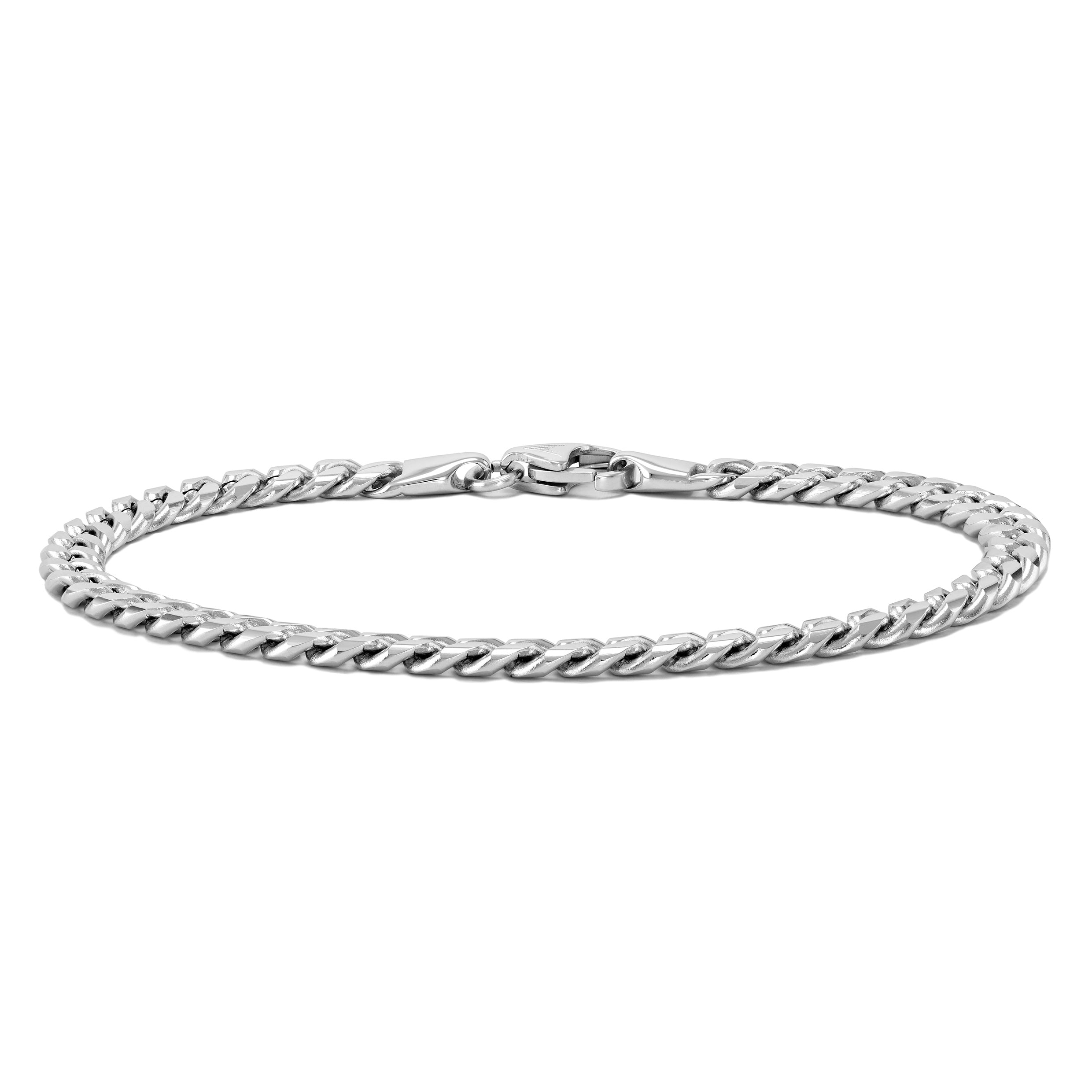 Cuban Chain Bracelet, 5MM - Silver