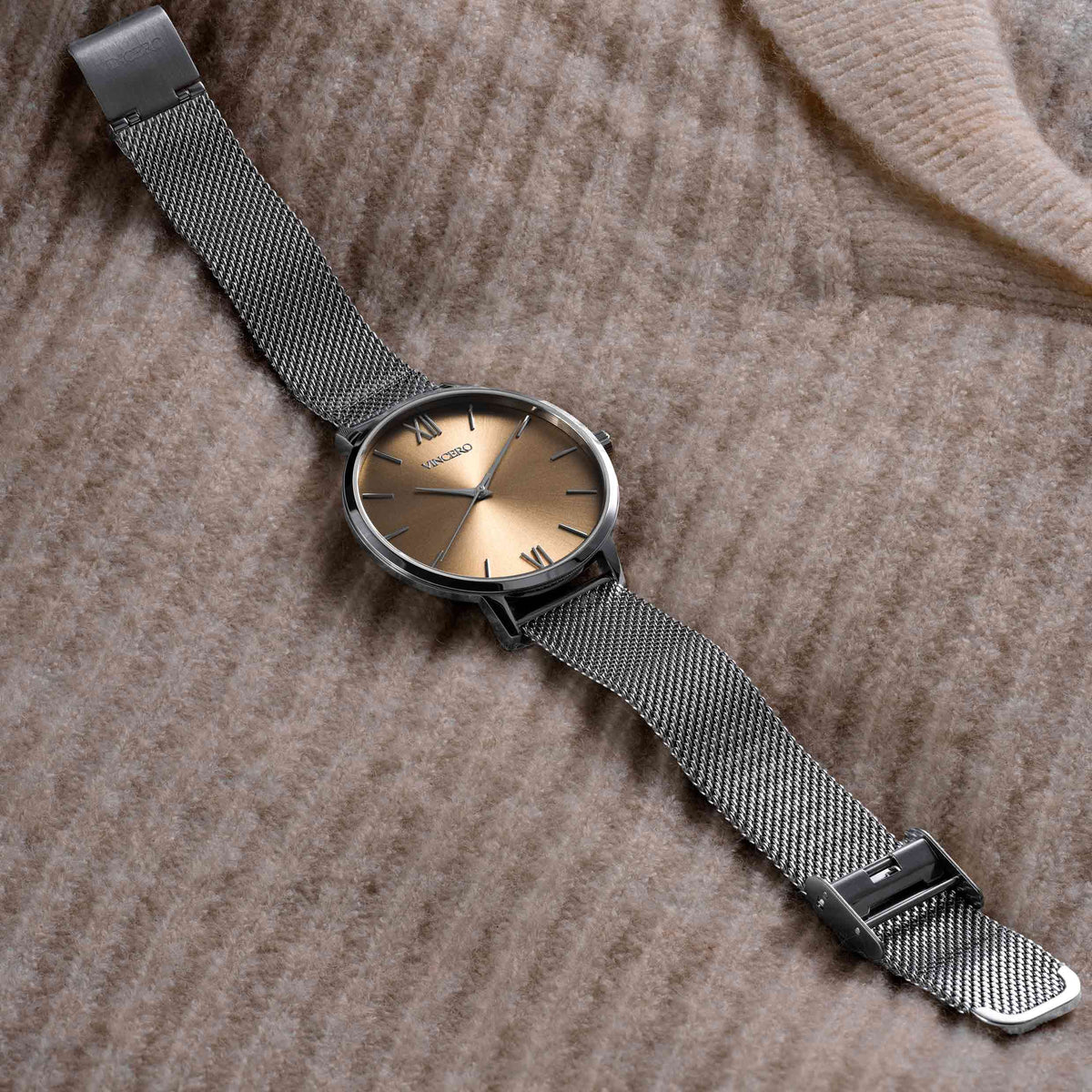 Eros Bronze on sweater