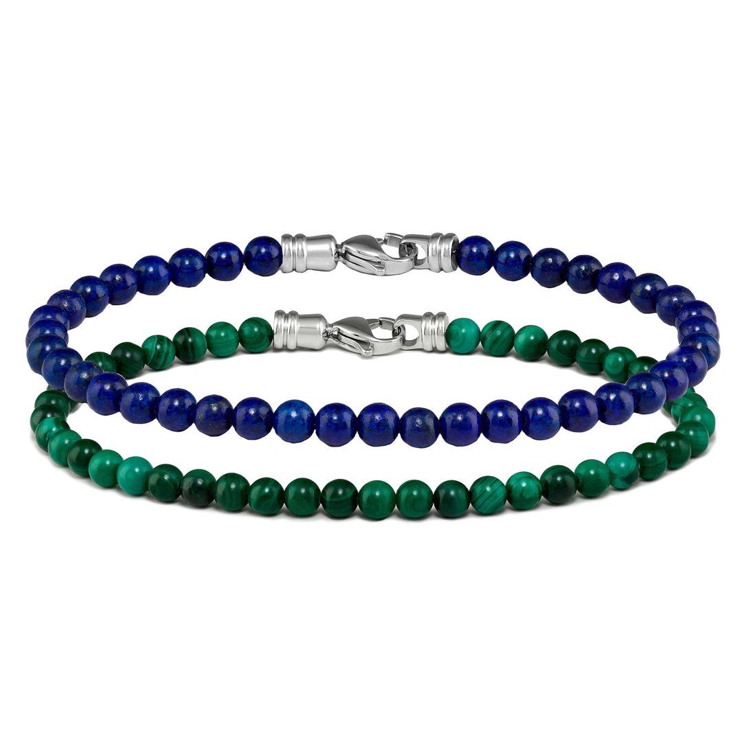 Spiritual Bead Set, 4mm - Malachite & Lapis