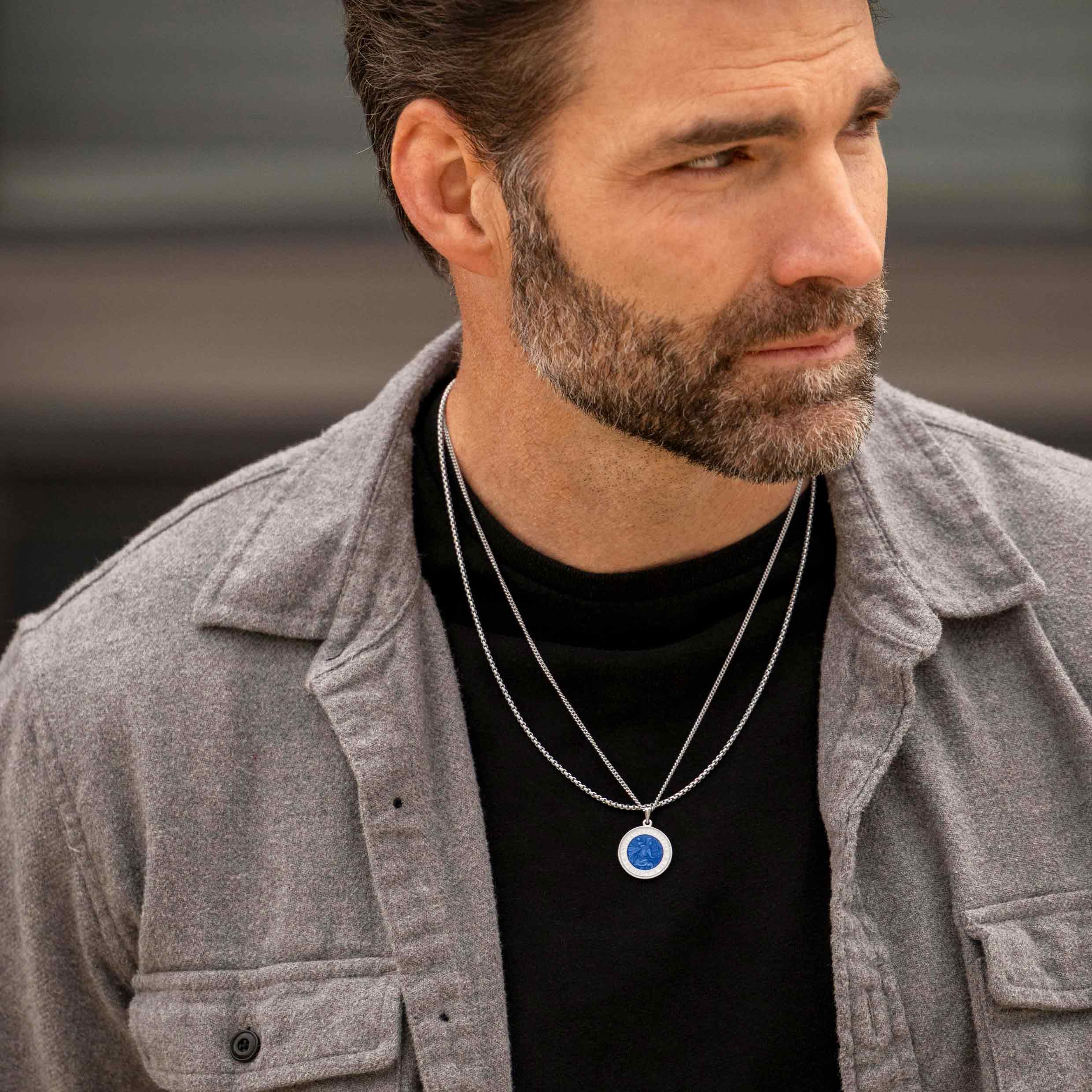 St.Christopher プルオーバー ネイビー サイズ42 St. Christopher Pendant - Sapphire Blue | Vincero | Vincero Collective