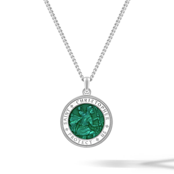 St. Christopher Pendant - Emerald Green | Vincero | Vincero Collective