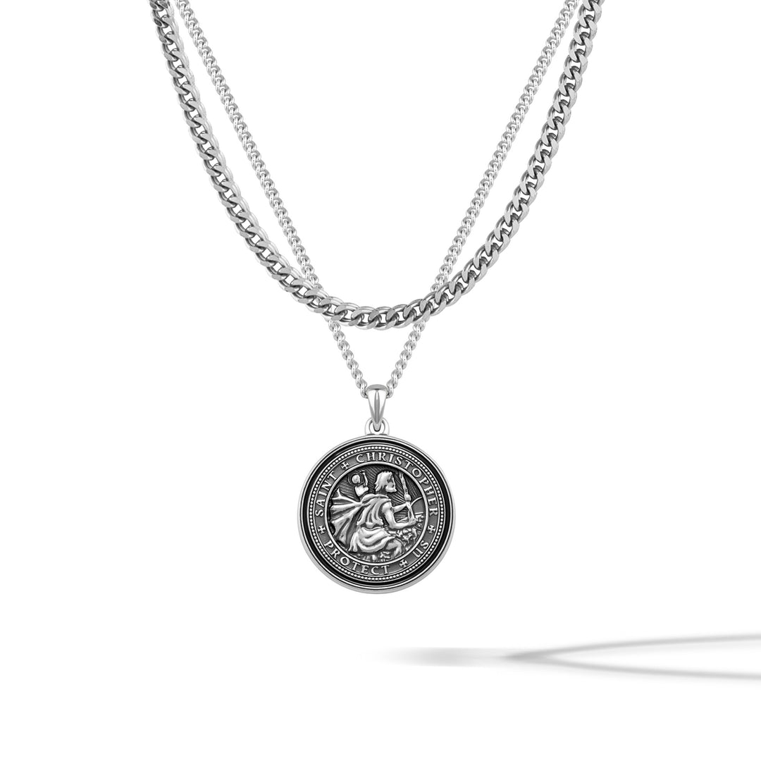 St. Christopher Set - Sterling Silver Set