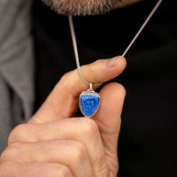 St. Michael Amulet - Sapphire Blue