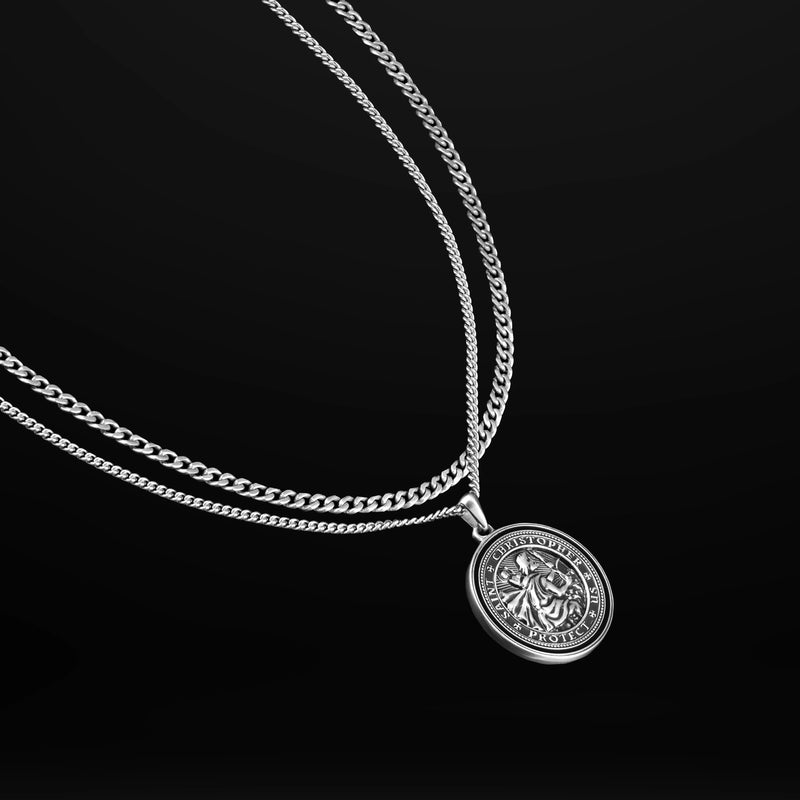 St. Christopher Set - Sterling Silver