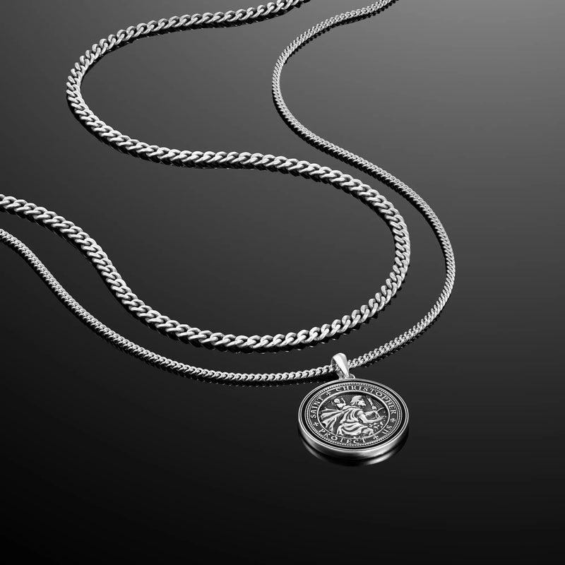 St. Christopher Set - Sterling Silver