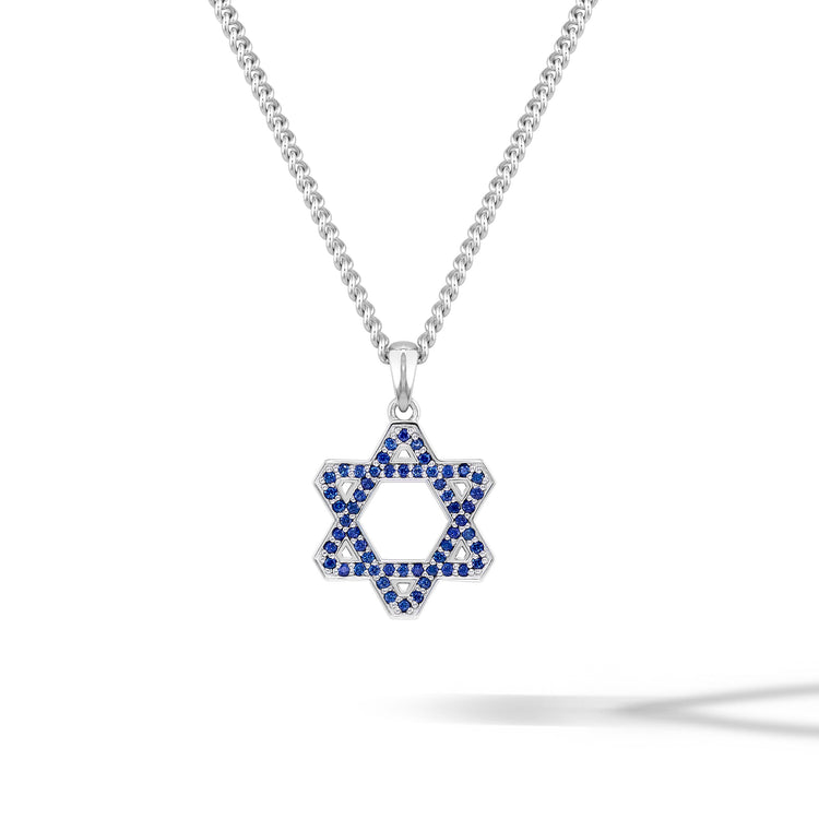 Sapphire star of david for men
