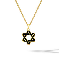 Gold Star of David Pendant For Men