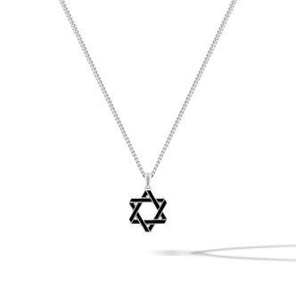 Star Of David Pendant - Black Onyx