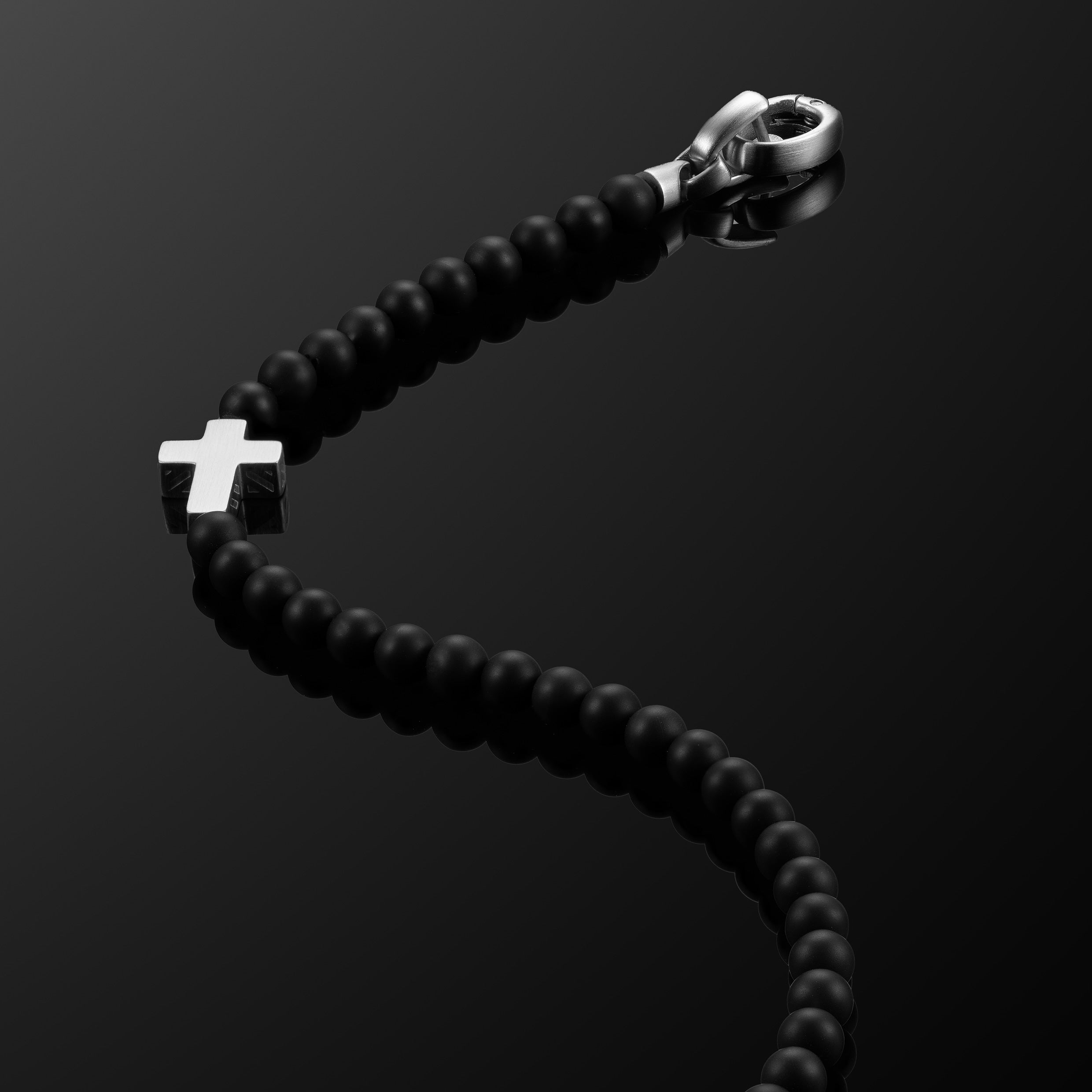 Men's Black Onyx Cross Bracelet | Vincero Collective