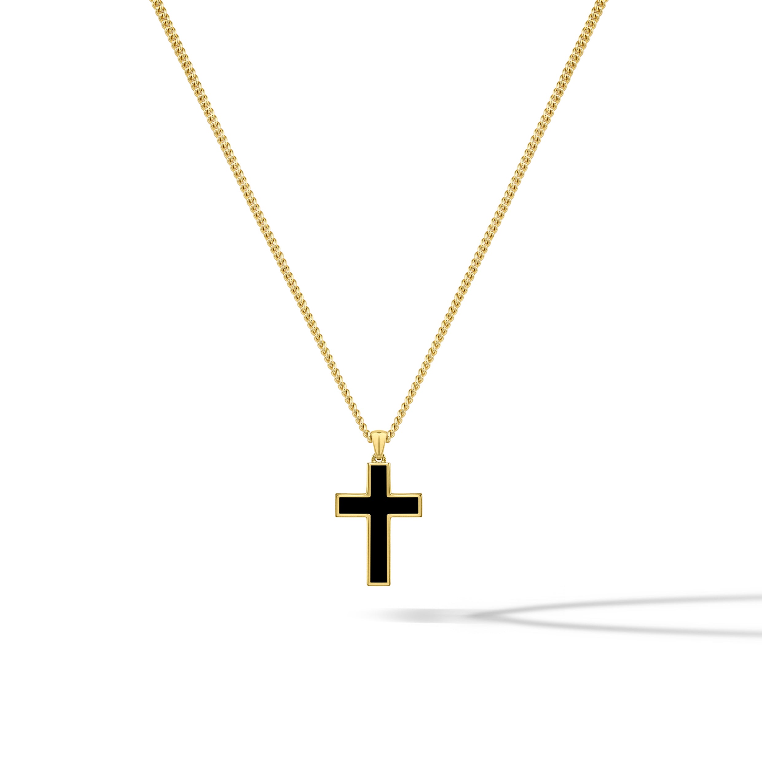 Men's Cross Necklace in Sterling Silver
