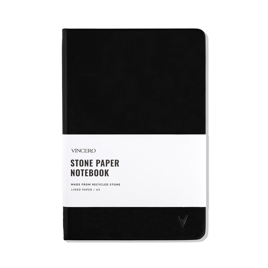 Stone Paper Notebook - Black | Vincero Collective