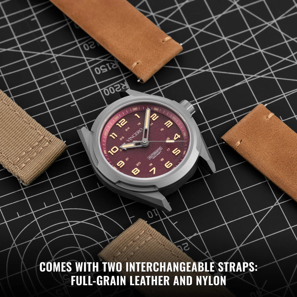 Scout titanium watch two straps