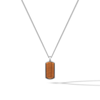 Beveled Tag Pendant - Tigers Eye