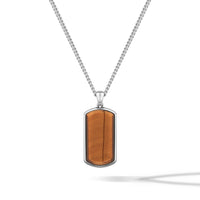 Beveled Tag Pendant - Tigers Eye