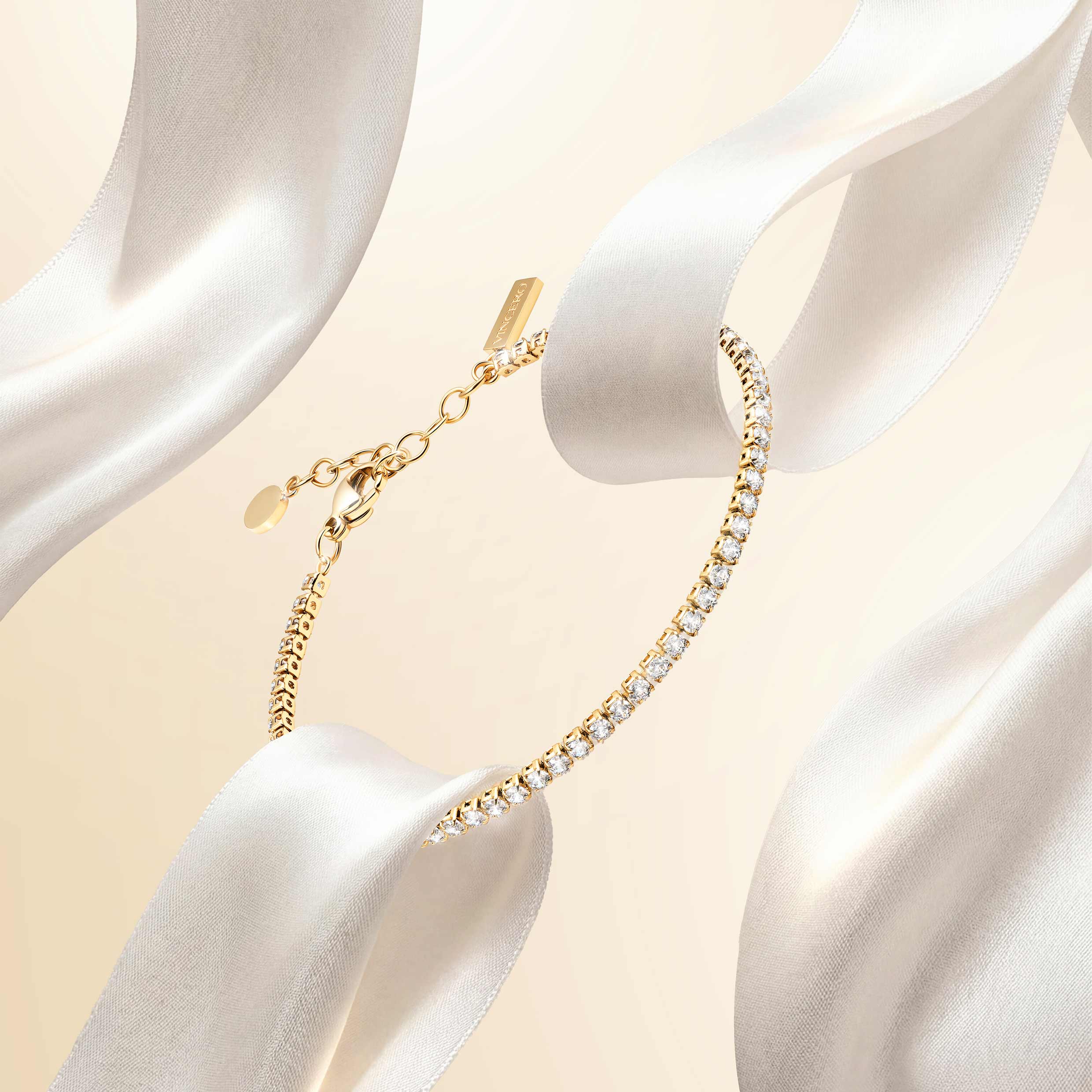 Womens Sapphire Trio Bracelet - Gold | Vincero Collective