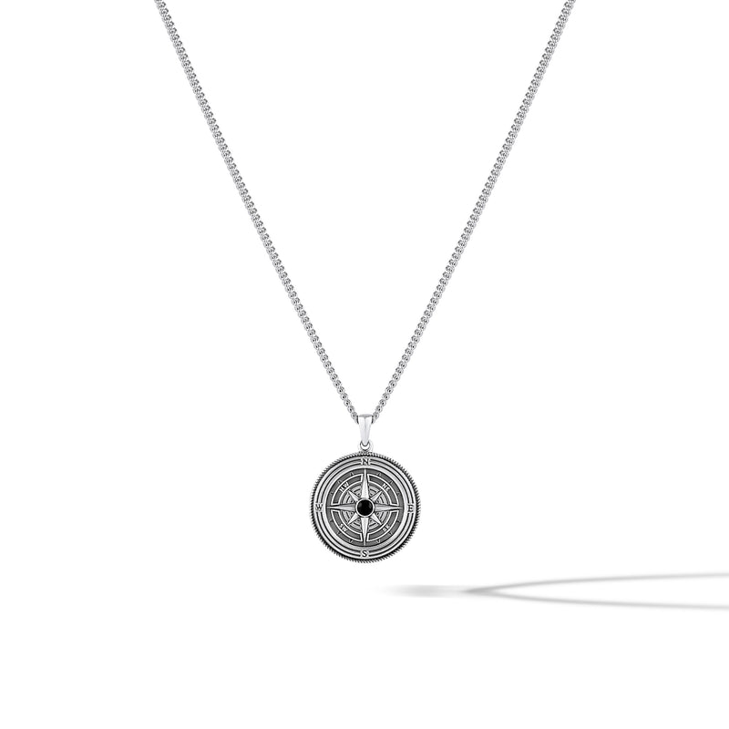 Compass Pendant - Sterling Silver