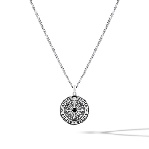 Compass Pendant - Sterling Silver