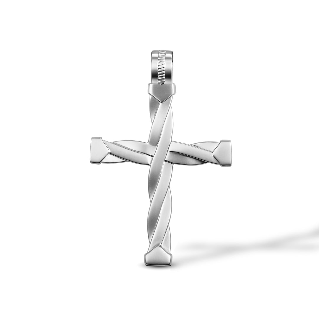 Spiro Cross Pendant - Silver