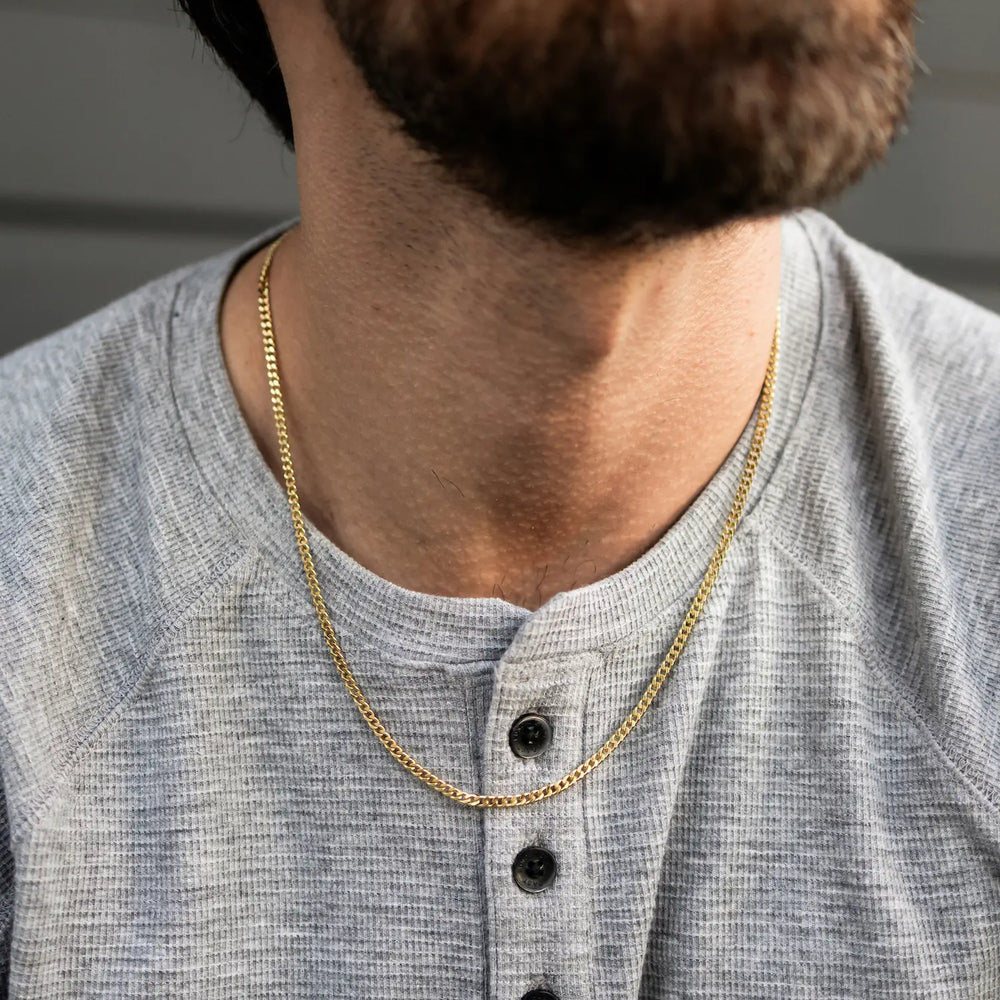 Curb Chain Necklace (Gold)