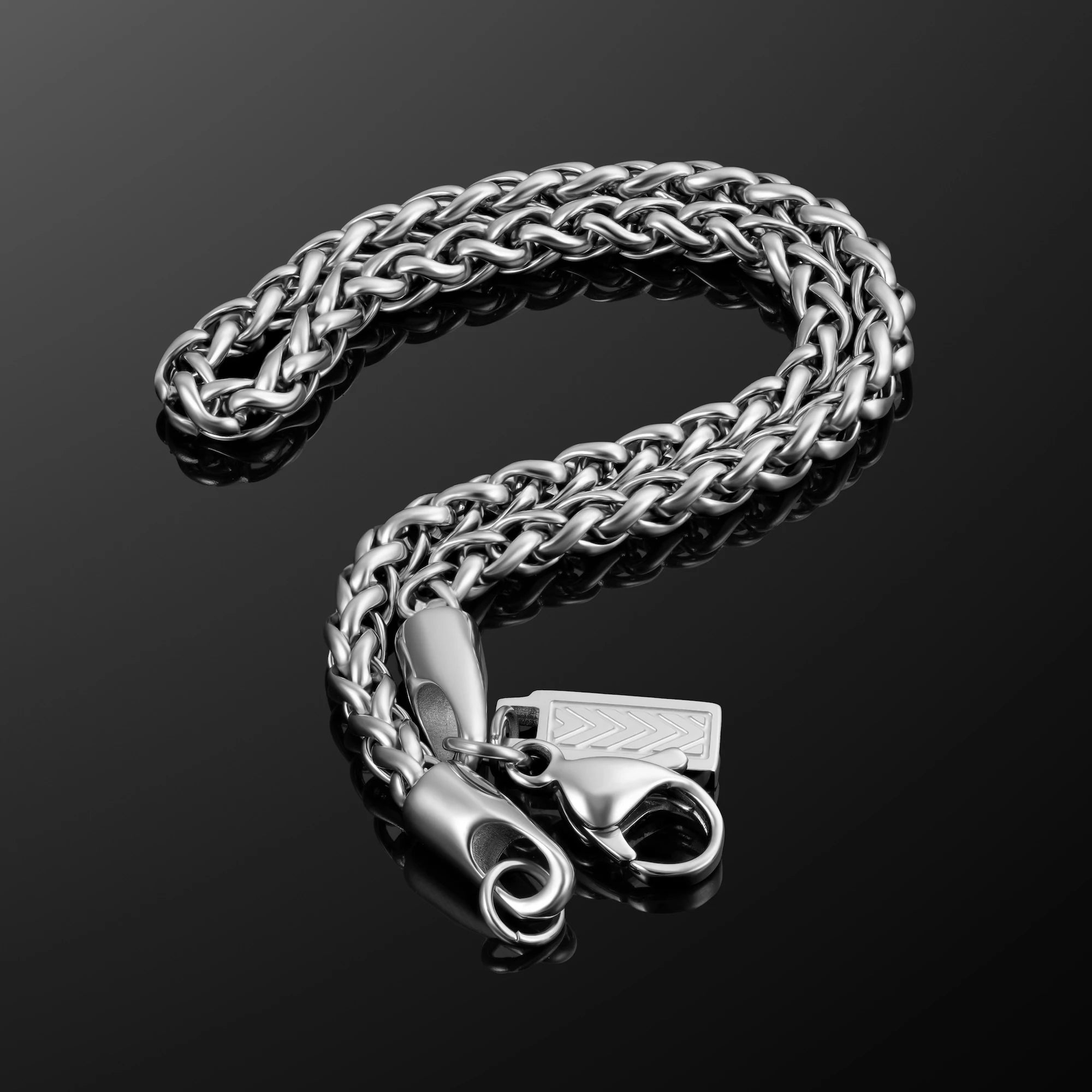 Men's 3mm Wheat Chain Bracelet - Silver | Vincero Collective