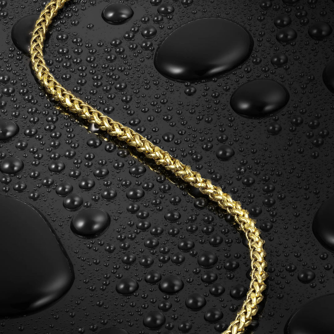 Wheat Chain Necklace, 3MM - 14K Goldhover image