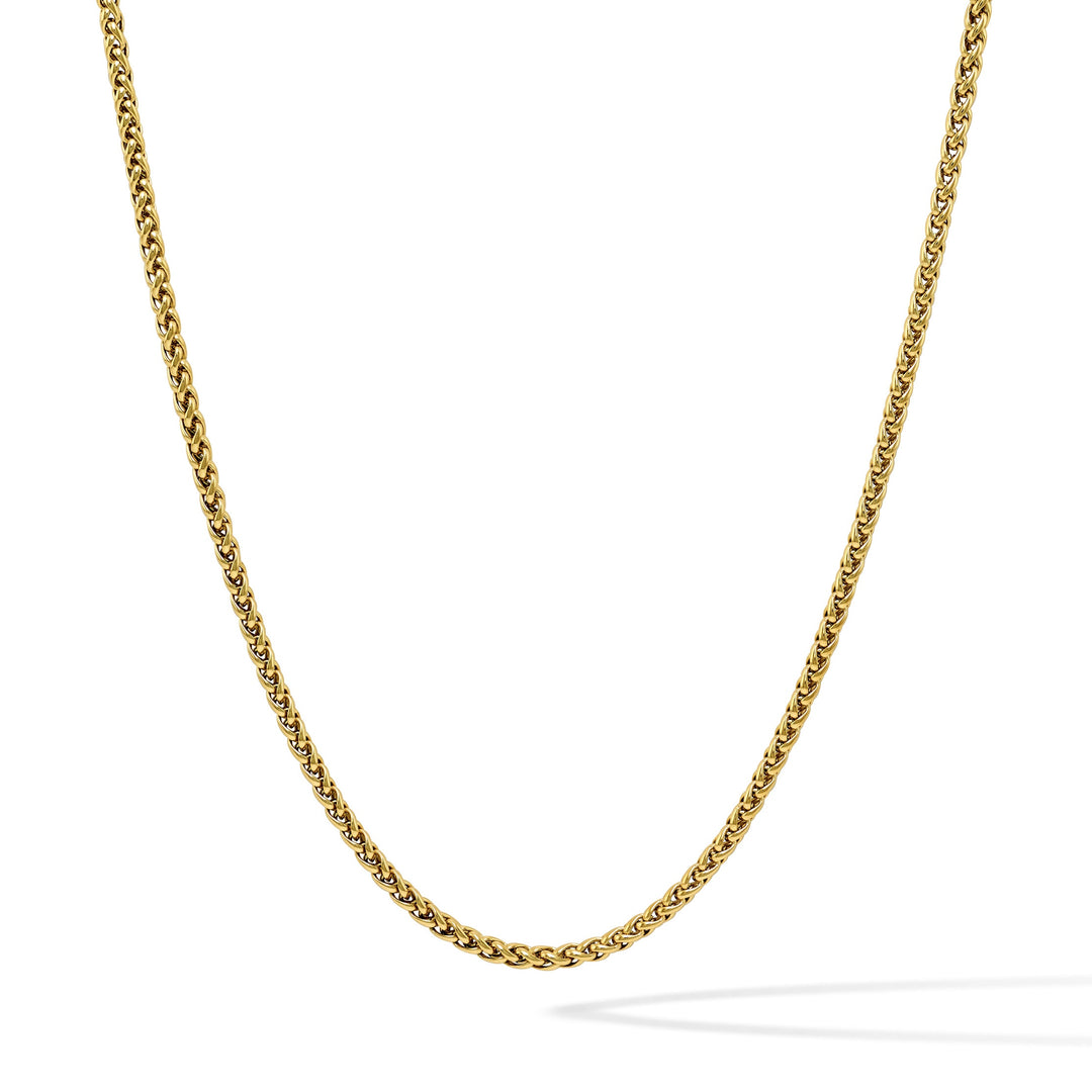Wheat Chain Necklace, 3MM - 14K Gold