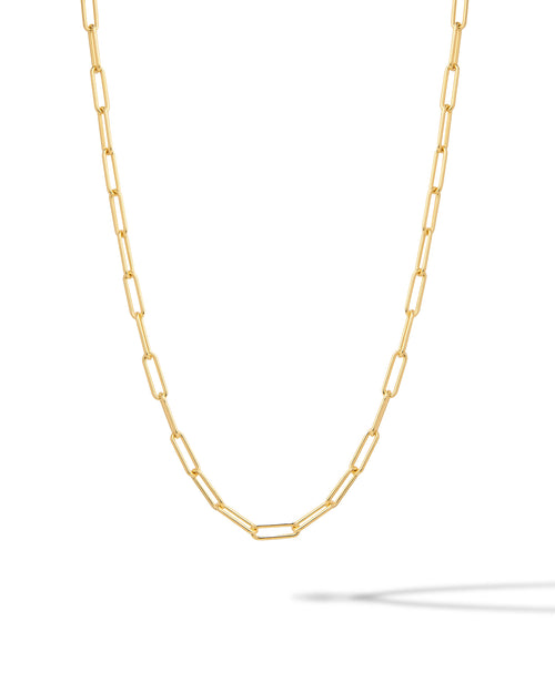 Paperclip Chain Necklace - Gold