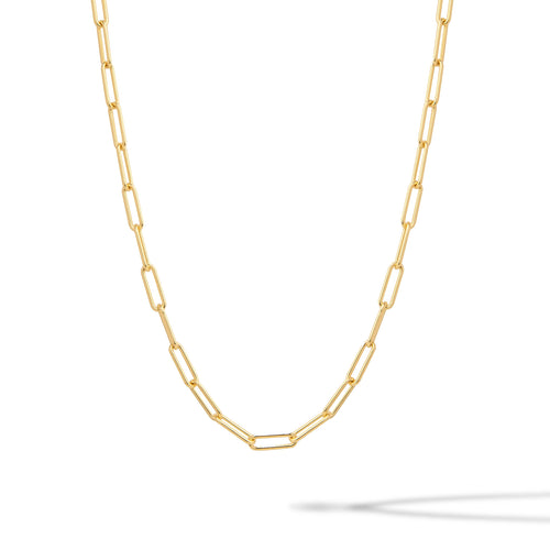 Paperclip Chain Necklace - Gold