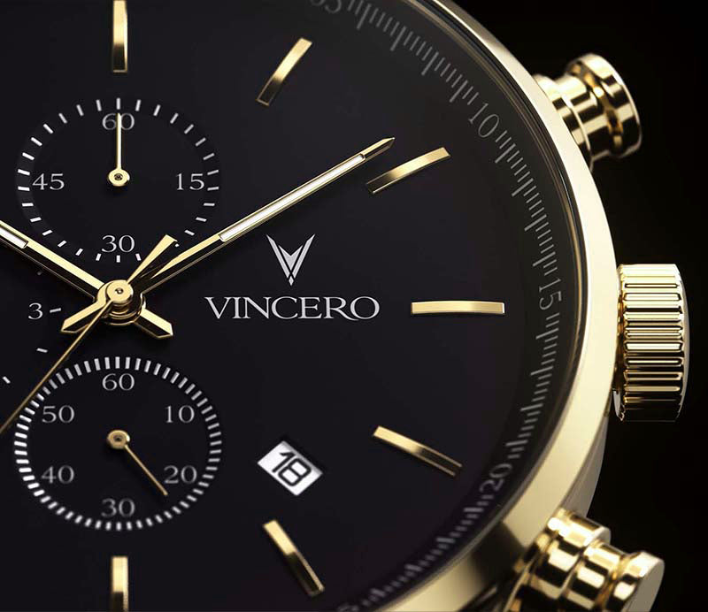 Vincero watches clearance black and gold