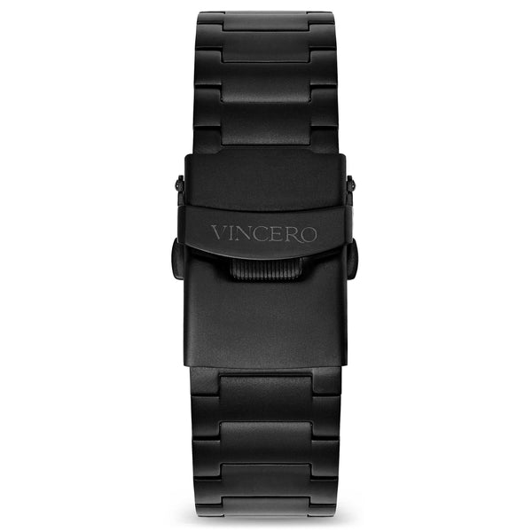 Amalfi Minimalist Matte Black Chronograph Watch | GR