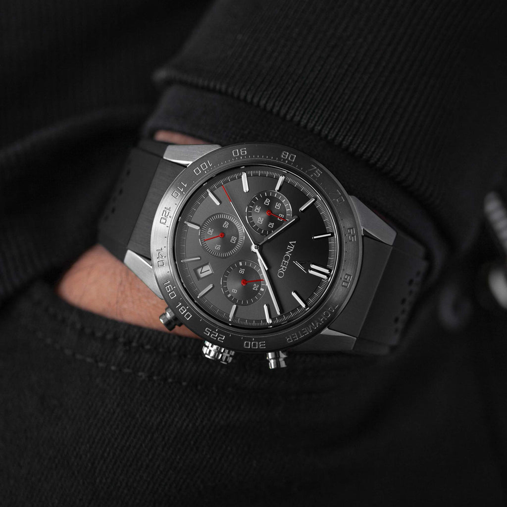 The Rogue - Gunmetal + Red | Vincero Watches & Vincero Collective