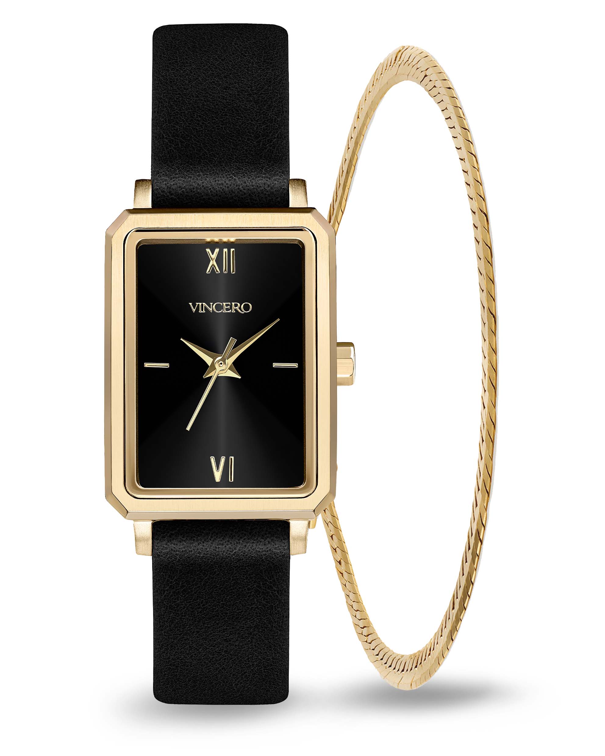 Outlets New in box Vincero- Vienna Black and Gold watch