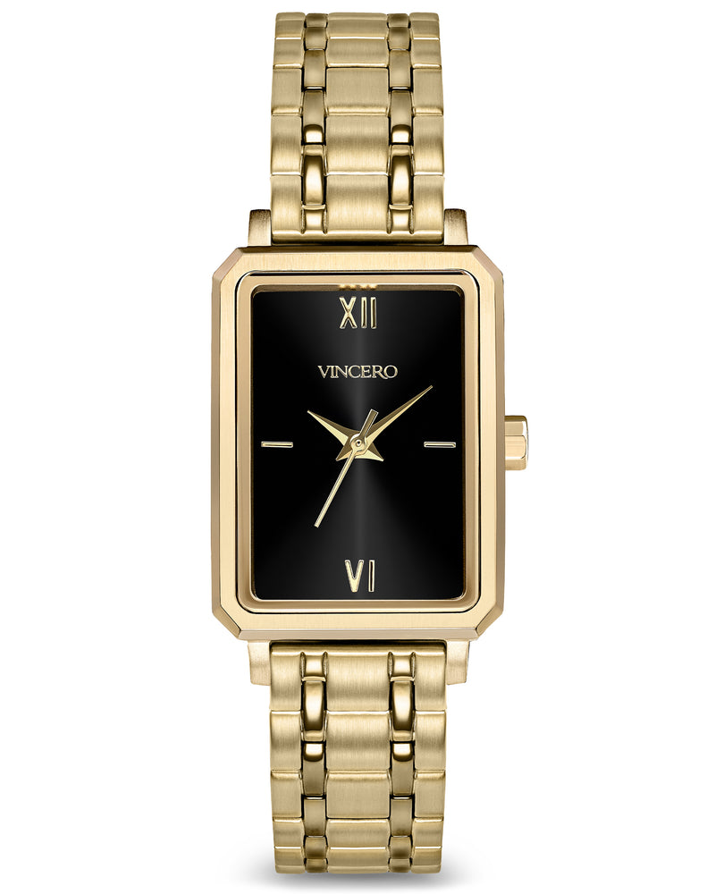 The Ava - Brushed Gold + Black | Vincero Watches & Vincero Collective